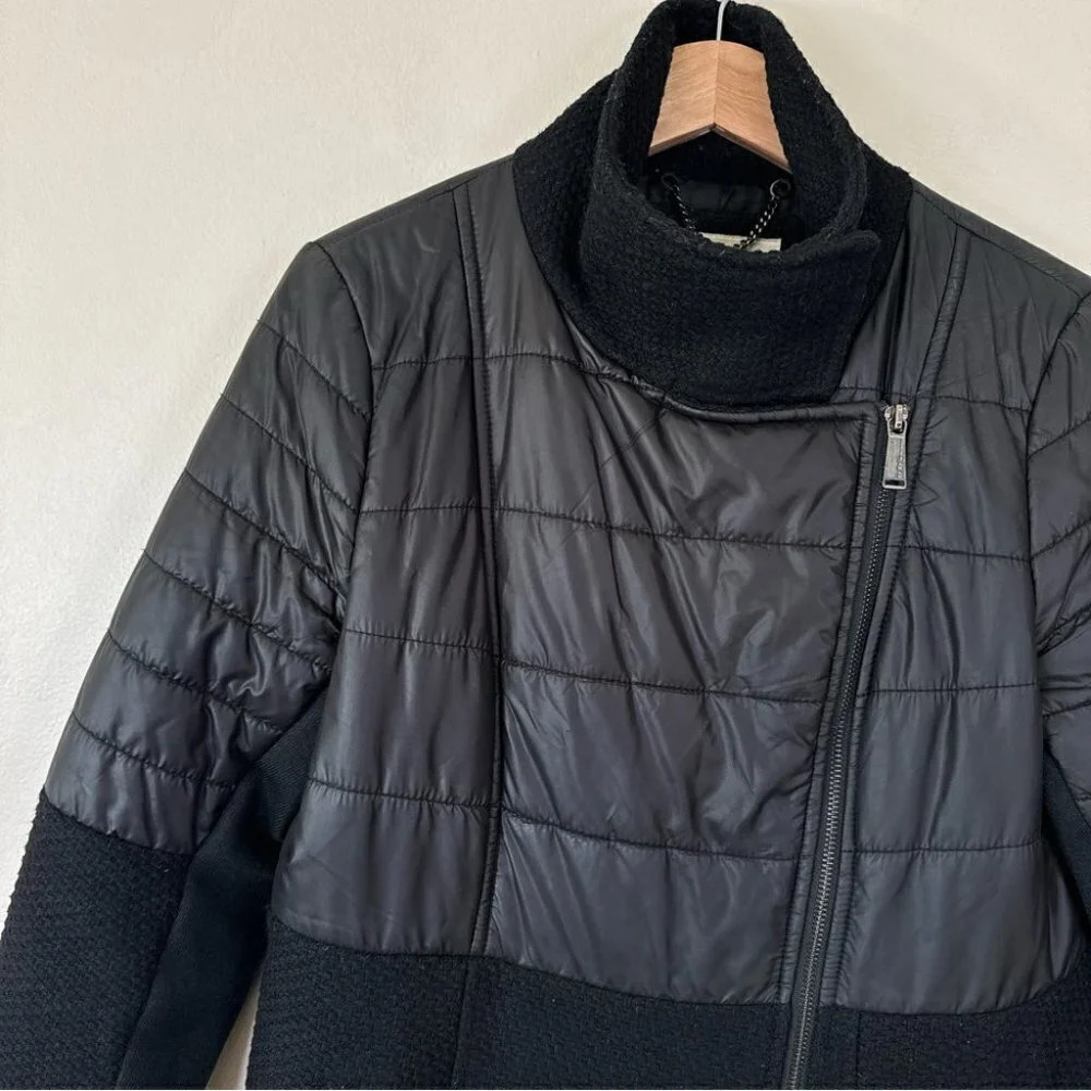 BCBGeneration Quilted Textured Long Asymmetric Zipper Jacket - Picture 10 of 16